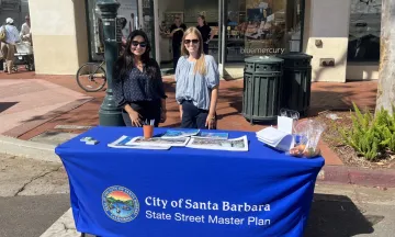 Staff members at State Street Master Plan Pop Up Event.