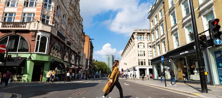 Asphalt art on crosswalk